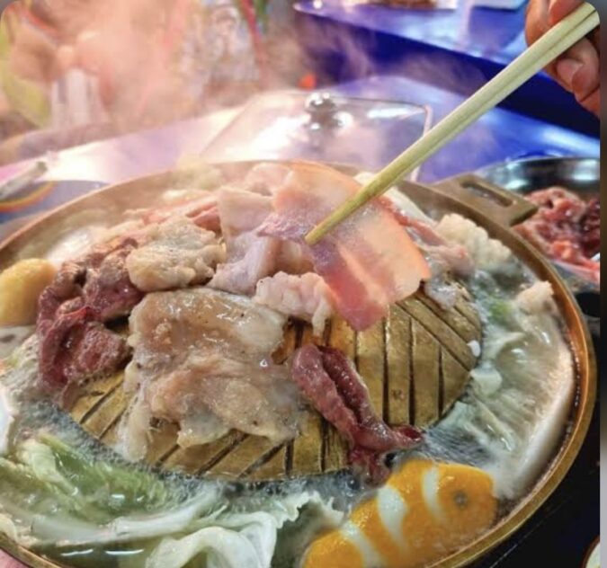 タイ風焼肉｜หมูกะทะ｜Grilled pork set